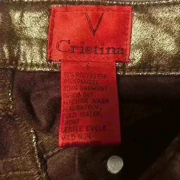 V Cristina metallic copper jeggings size 6 - Picture 11 of 13